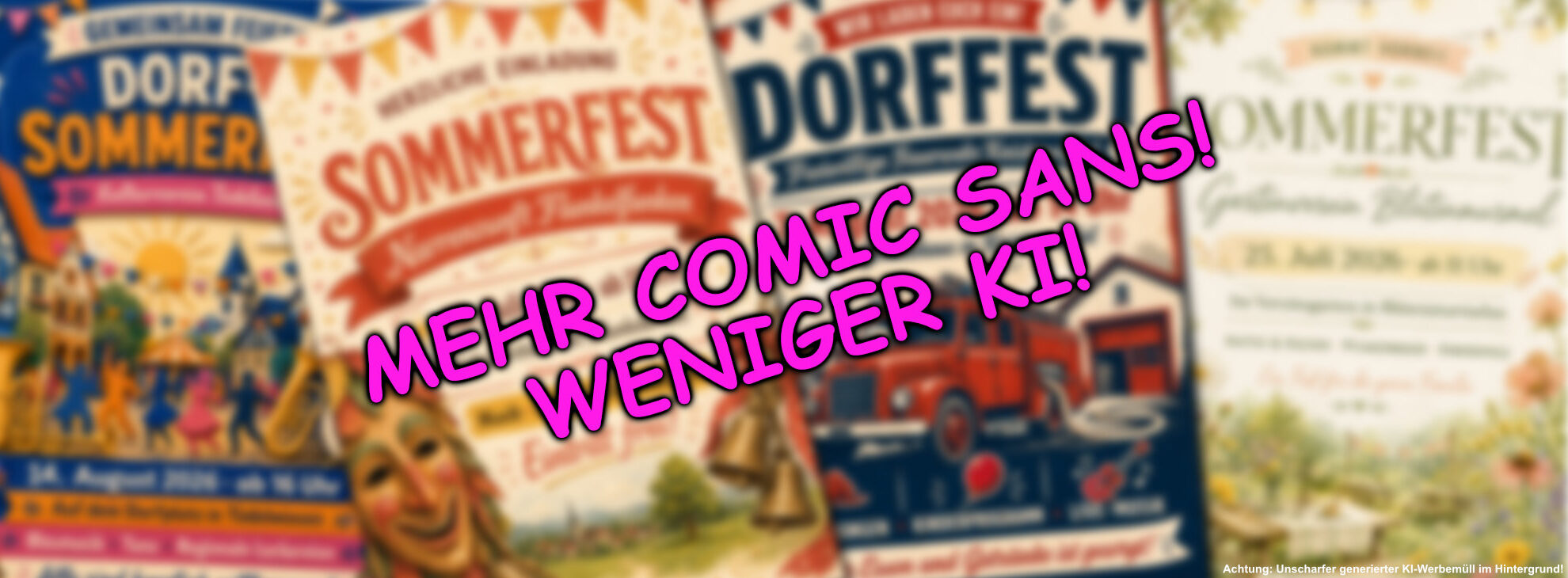 KI-GRAFIKGENERIERUNG – Wenn Comic Sans die bessere Alternative ist.
